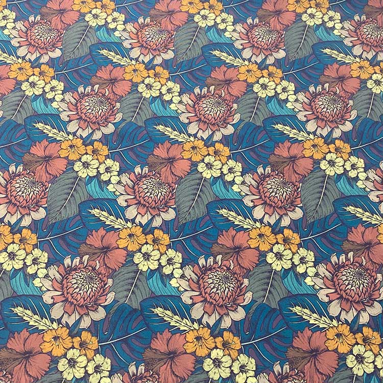 Tela De Flores De Flamenca
