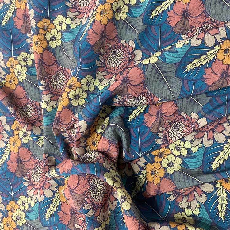 Tela De Flores Oscuras