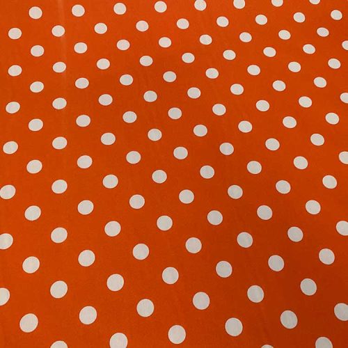 Popelin Naranja Lunar Blanco.