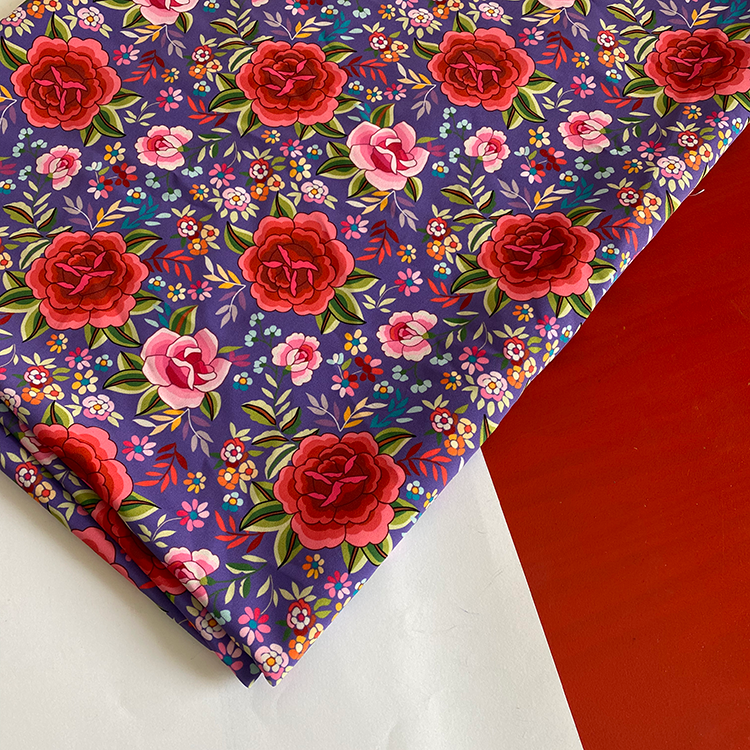 Crepe De Mantón De Manila Morado. - Imagen 5