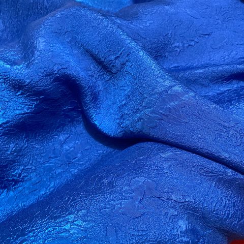 Tela De Satén Charmeuse Textile Station - 147.3 Cm Ancho, Azul Real, Para Vestidos Y Decoración