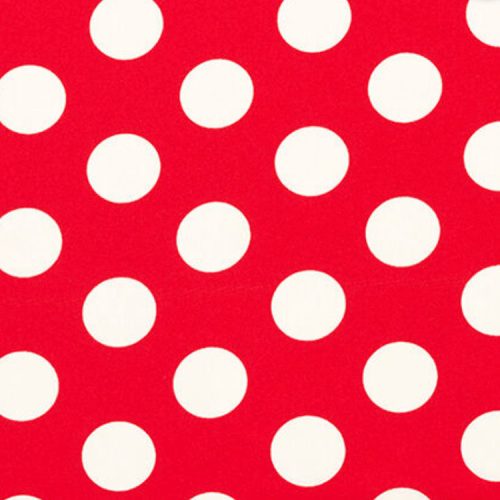 Popelin Rojo Lunares Blancos