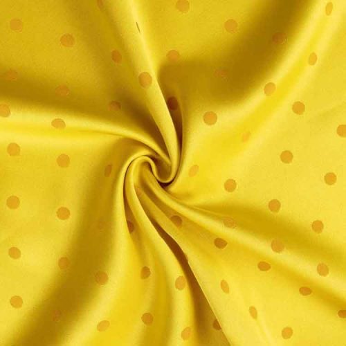 Tela Amarilla De Lunares