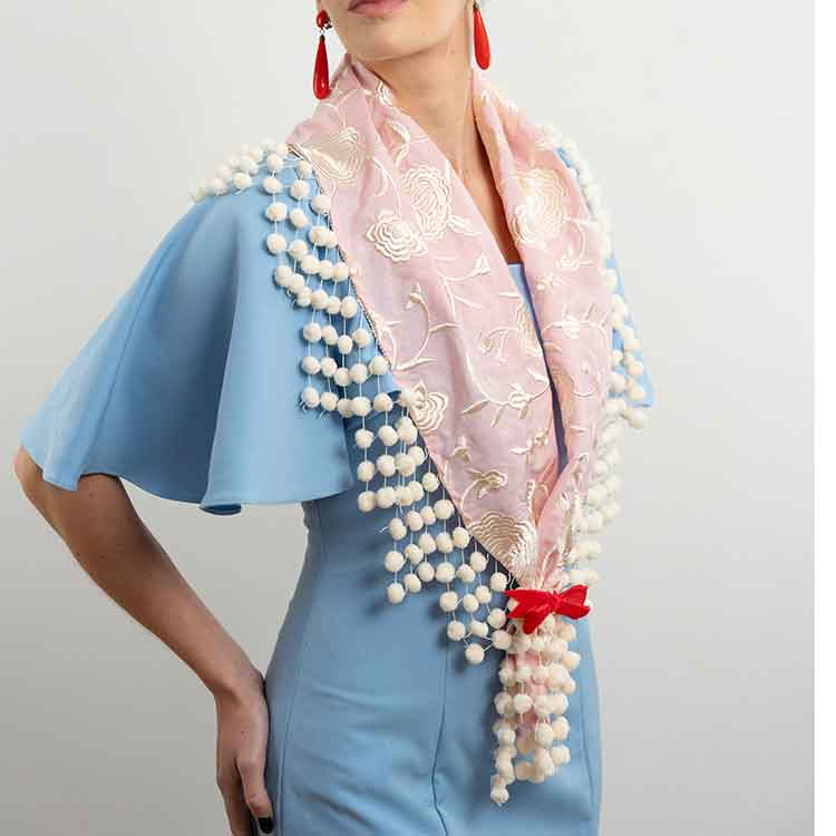 Mantón Rosa Bebe