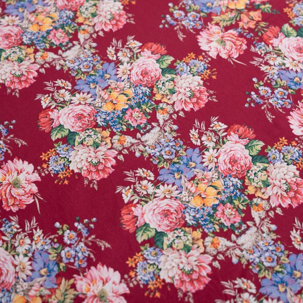 Tela De Flores Flamenca