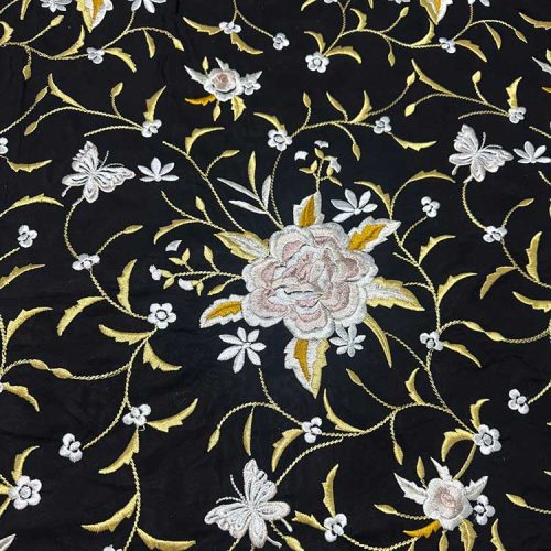 Telas Bordadas Negras