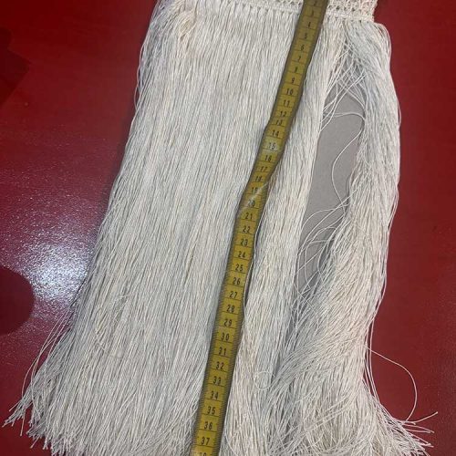 Fleco de Seda Color Marfil 40 cm