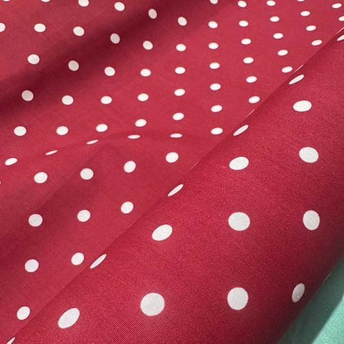 Tela Burdeos Lunar Blanco