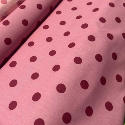 Tela Rosa De Lunares