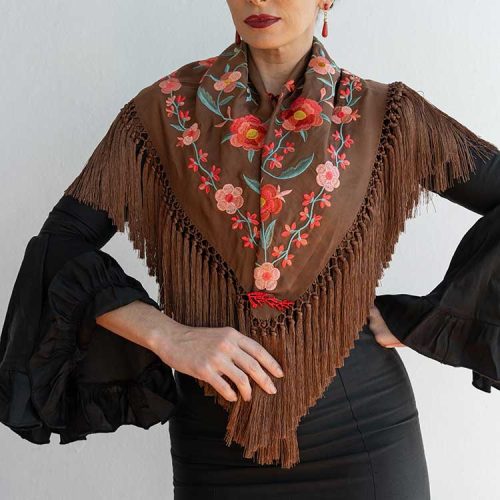 Mantón Doble Marron