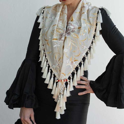 Mantoncillo Flamenca Marfil Mujeres