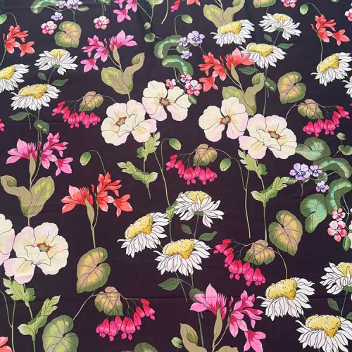 Tela De Flores Flamenca
