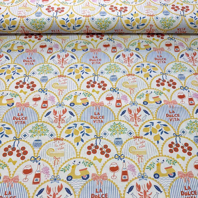 Tela Dolce Vita Estampados Lineas Color