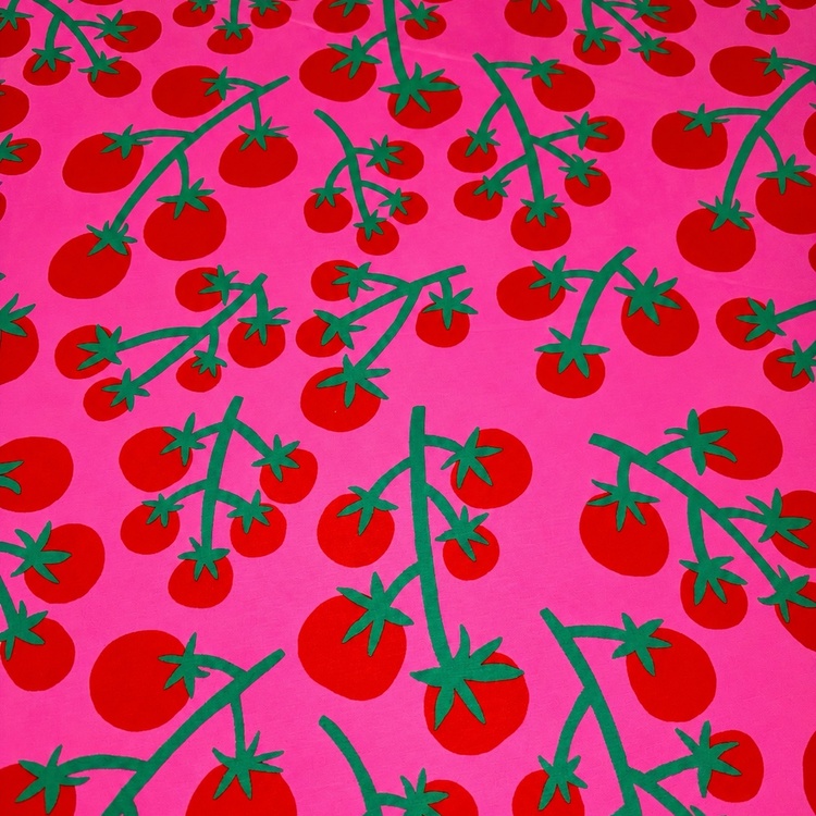 Semilino Tomates Fondo Rosa.