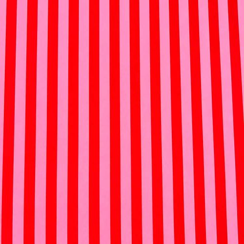 Tela De Rayas Rojo Y Rosa